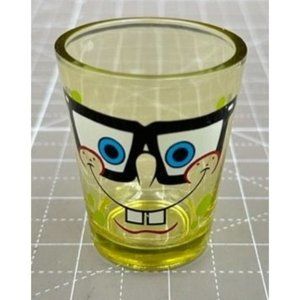 SpongeBob Squarepants Shot Glass Yellow Green Viacom 2011 2.25"